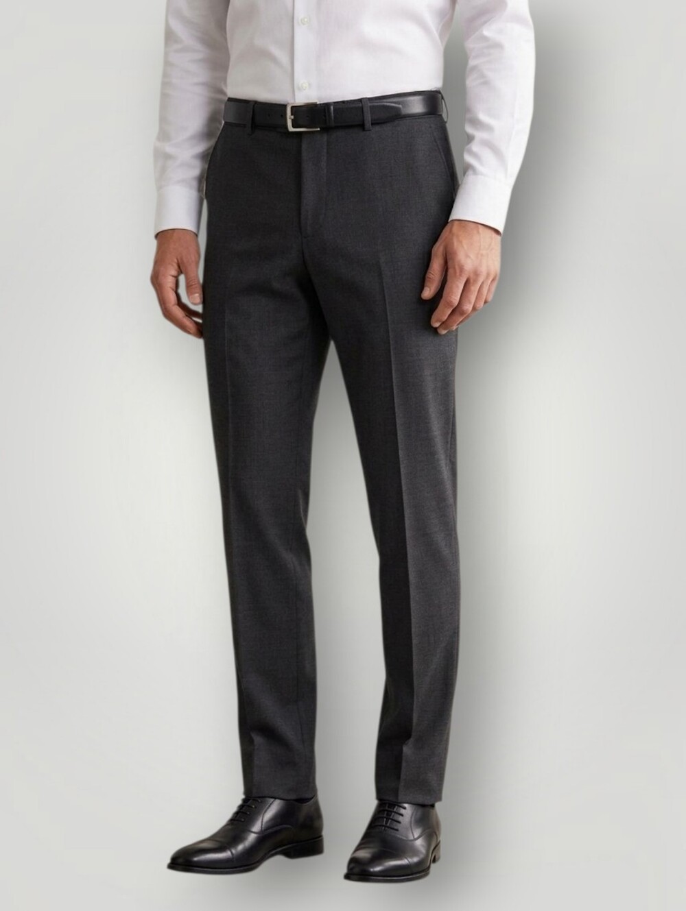 Lauren Ralph Lauren Flat Front Dress Pants Charcoal 38x34 Wool Blend Preppy New